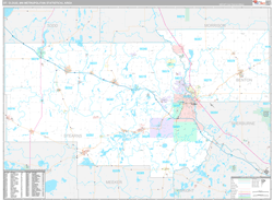 St. Cloud Metro Area Wall Map Premium Style 2024